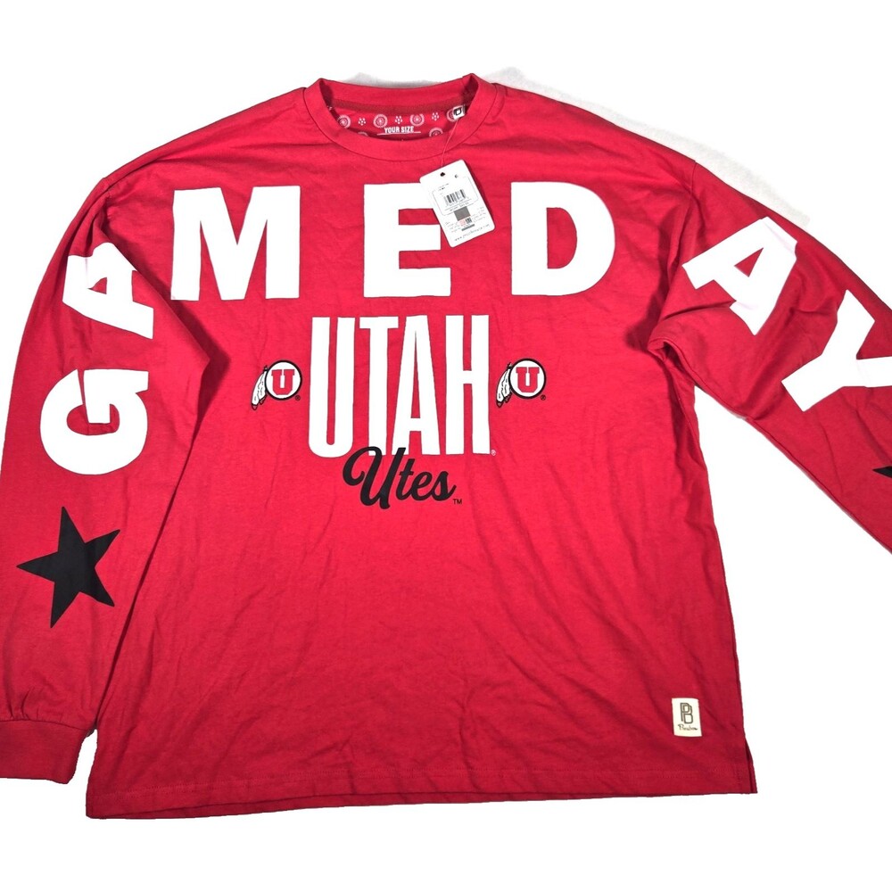 Pressbox Women's Utah Utes Red One Size Long Sleeve T-Shirt college New